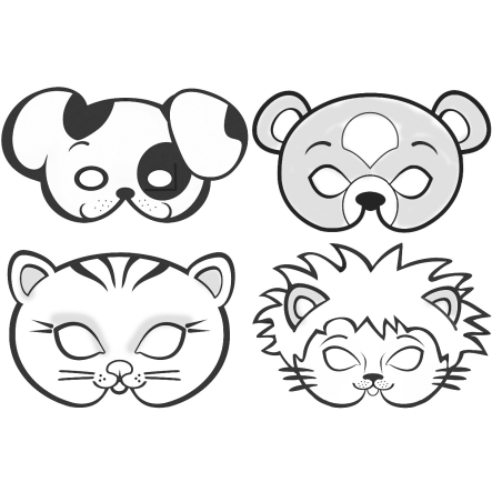 סט יצירה מסכות חיות 1/36