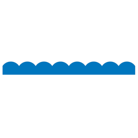 פסי קישוט גלי כחול 18 יח'