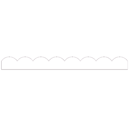 פסי קישוט גלי לבן 18 יח'