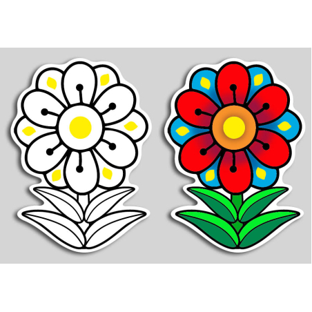 יצירה פרח עם 4 עלים 1/36