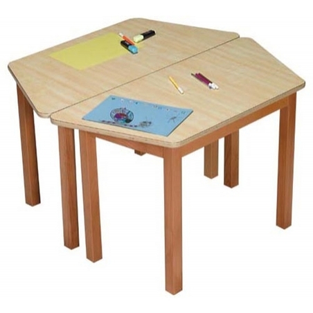 שולחן טרפז רגל מתכת עבה NG