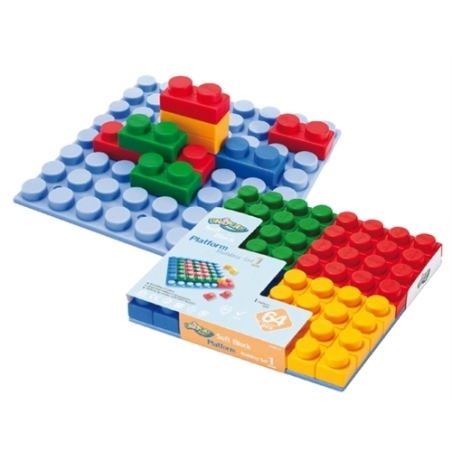 משטח סיליקון+64 קוביות סיליקון לבנייה