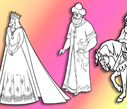 ערכת יצירה דמויות המגילה לצביעה 1/36