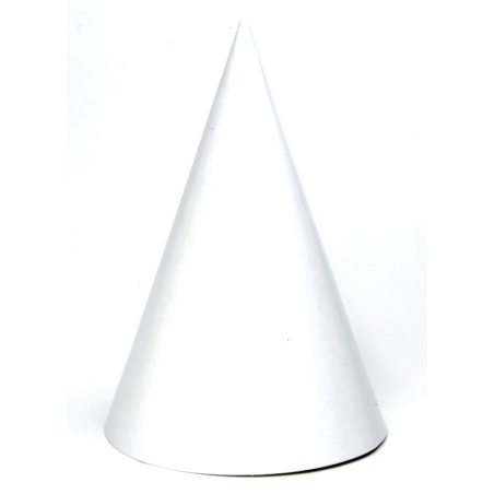 כובע ליצן חלק לבן 1/12