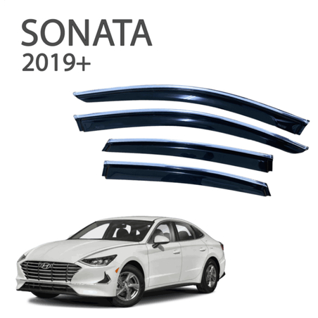 מגני רוח בהדבקה מבית Falcon ליונדאי סונטה 2019-2025 עם פס ניקל מקורי