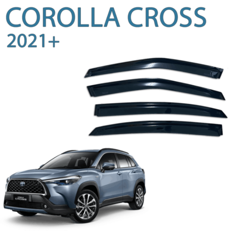 מגני רוח הדבקה Falcon לטויוטה קורולה קרוס 2021 ומעלה עם פס ניקל