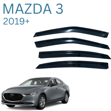 מגני רוח בהדבקה מבית Falcon עבור מאזדה 3 סדאן 2019+