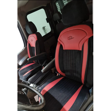 ריפוד לרכב מדגם Panda (שחור-אדום)