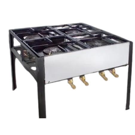 כיריים גז ארבעה ראשים 80X80 גובה 75 כולל אישור מכון התקנים