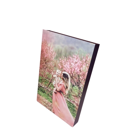 הדבקת תמונה על בלוק עץ דק בגודל 10X15