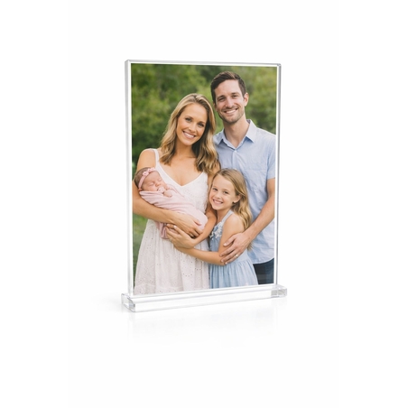 מעמד אקריל עם בסיס שקוף 10X15 ס