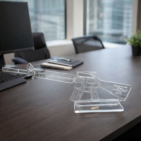 רובה M16 מאקריל עם הקדשה