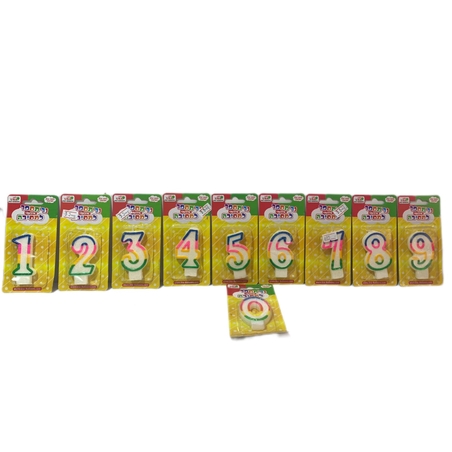 נרות בצורת מספרים