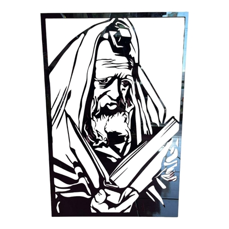 תמונת אקריל מלבנית הרב קנייבסקי