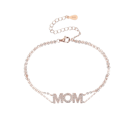 צמיד MOM - רוז גולד