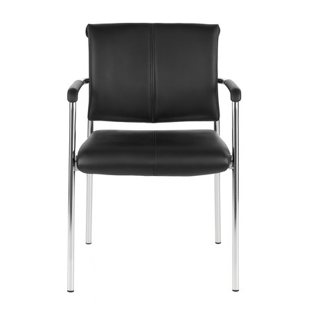 כסא אורח TIME דמוי עור שחור