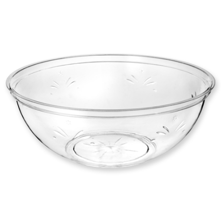 קערה פלסטיק שקופה עגולה גדולה