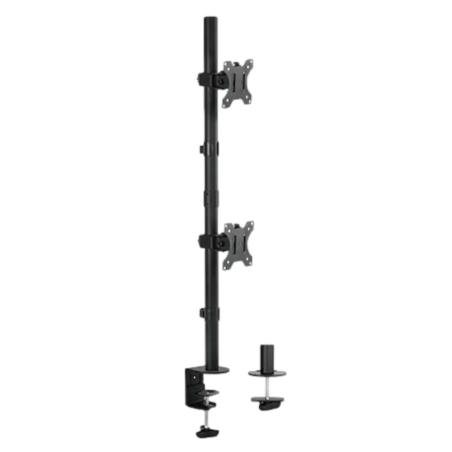 זרוע שולחנית ורטיקלית ל-2 מסכים
