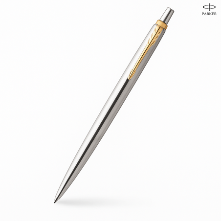עט Parker Jotter כרום-כסף – קליפס זהב
