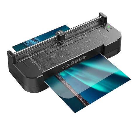 מכונת למינציה מקצועית עם גיליוטינה מובנית A3