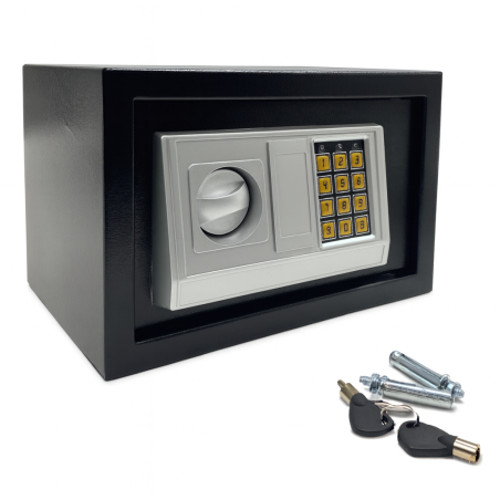 כספת עם קודנית 12 ליטר + מפתח ביטחון