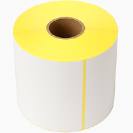 גליל מדבקות 100×100 מ״מ נייר חצי מבריק מתאים להדפסה במדפסות ריבון (Transfer)