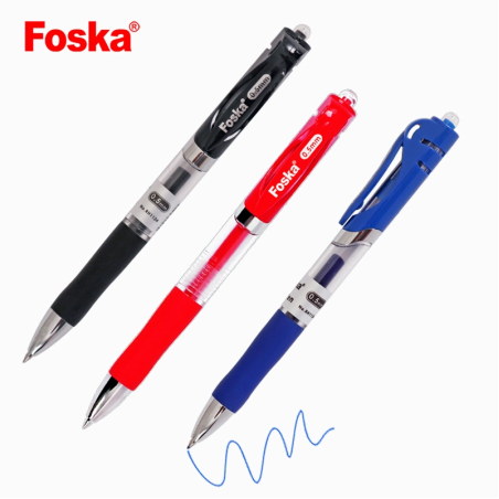 עט לחצן איכותי YTS 0.5 MM כחול/שחור