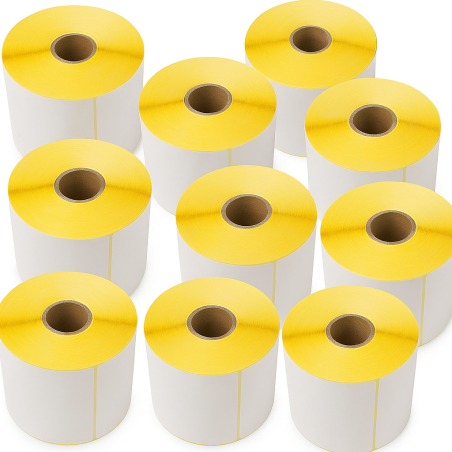 גליל מדבקות תרמיות לבנות – 100x100 מ