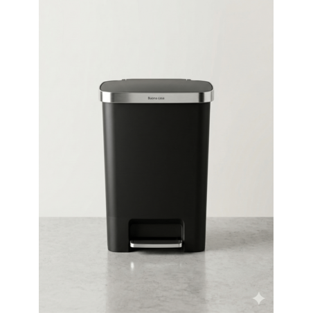 פח דוושה פלסטיק שחור VICENZA 50L