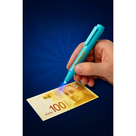 טוש לזיהוי שטרות COBRA עם פנס UV מובנה