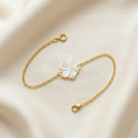 צמיד פרח פנינה