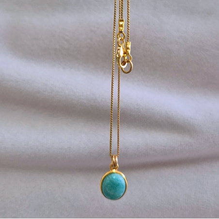 שרשרת אמזונייט גולדפילד