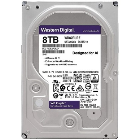 8TB 256MB SATA III 6GB/s 8001PURP PURPLE WD
