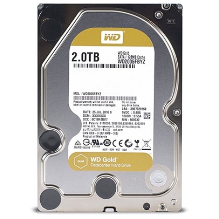 2TB 128MB 7200RPM 6GB/s WD2005FBYZ GOLD WD