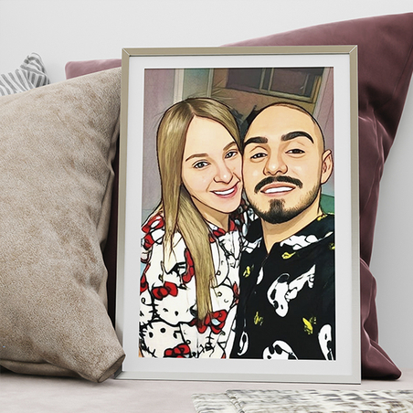 איור זוגי בעיצוב אישי - ביחד