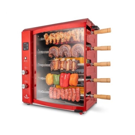 גריל שיפודים ברזילאי BRAZILIAN FLAME 5B (אדום)
