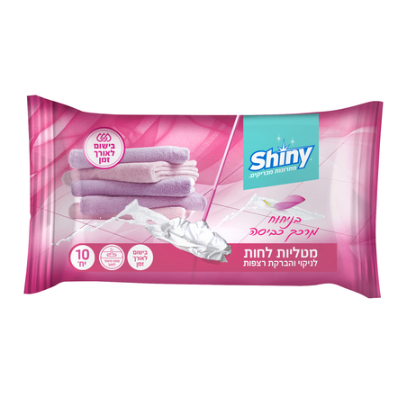 מטליות לחות לניקוי והברקת רצפות בניחוח מרכך כביסה 10 יחידות