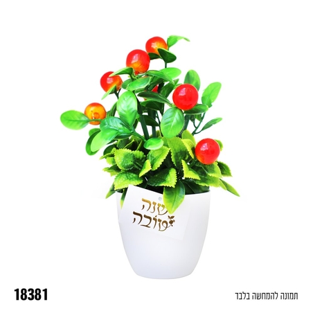 עציץ לקישוט שנה טובה