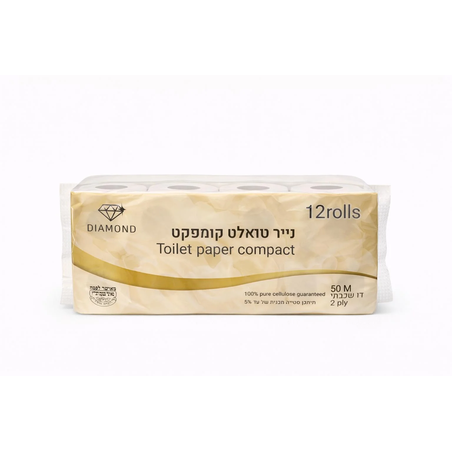 נייר טואלט קומפאקט 50 מטר 12 גלילים כשל