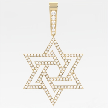 Star of David Pendant  with Diamonds model DP14