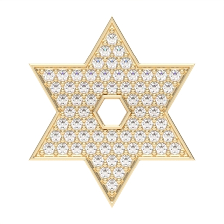 Star of David Pendant with Diamonds  model DP15