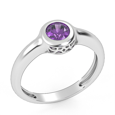 14K gold ring set with amethyst model GSR12