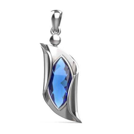Pendant with Blue Topaz model DP19