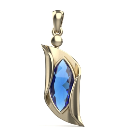 Pendant with Blue Topaz model DP19