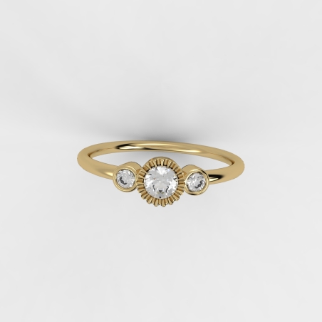 Ring set with natural or CVD diamond model DR27