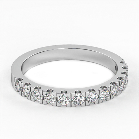 Half wedding ring set with diamonds model WR1