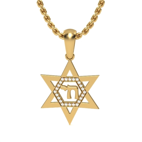 Star of David Pendant with Diamonds  model DP46