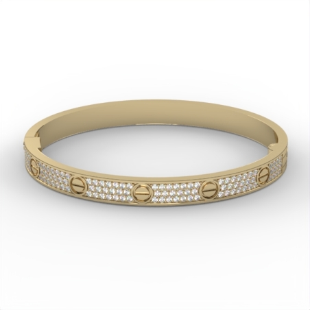 Gold braselet with diamonds model BR3