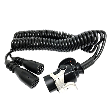 כבל ספירלי EBS + מחברים 4 מי 7X24V