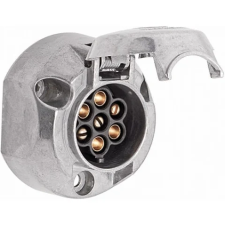 שקע עגלה 7 פינים מתכת